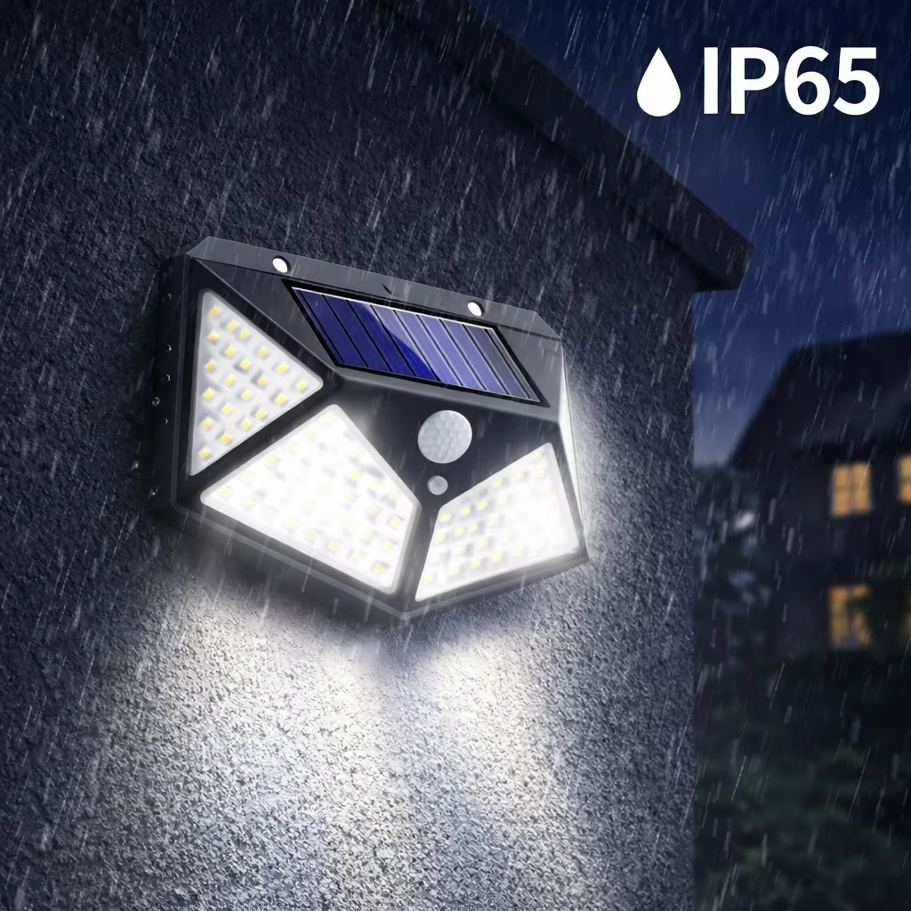 100 LED Solar Motion Sensor Security Light Outdoor Waterproof PIR ...