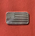 Solid Silver Bar With American Flag, 1 Gram Pure .999 Silver