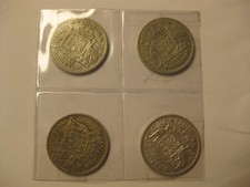 Australien 4 x 1  Florin 1946-51-53-54  / 45 Gramm 500er Silber also 2/3 oz fein