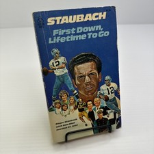Staubach First Down Lifetime to Go Roger Staubach 1977 PB Key-Word Book Football