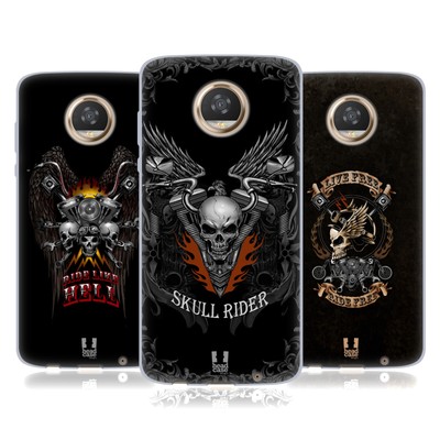 HEAD CASE DESIGNS SKULL BIKERS SOFT GEL CASE FOR MOTOROLA PHONES
