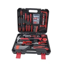 Household Tools Kit Essential Home Repair Set with Plastic Toolbox Ideal 108pcs