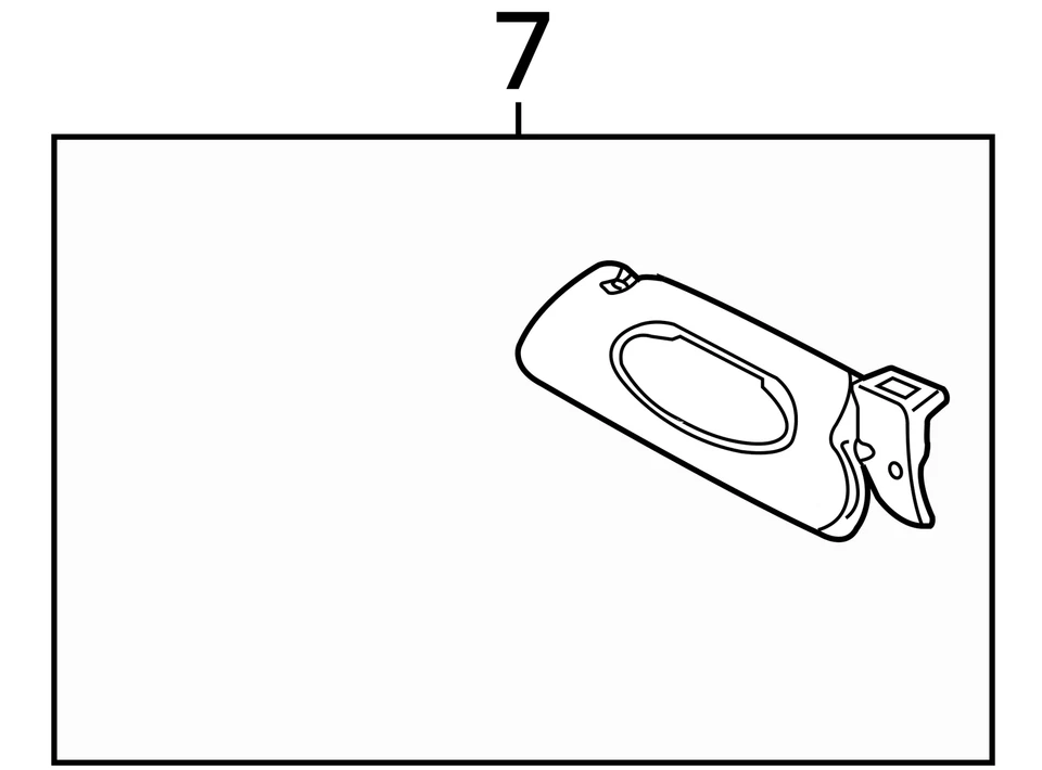2005-2012 Porsche 911 997 Coupe Sun Visor Left Black OEM Used - Image 4 of 4