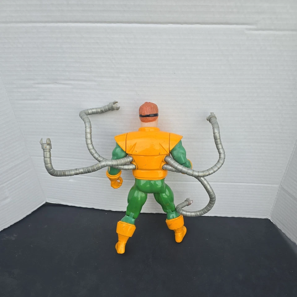 "Figura Marvel Toy Biz Spider-Man DR.OCTOPUS Doc Ock Deluxe 10"" 1994 pintura en bruto" Foto 2 de 4