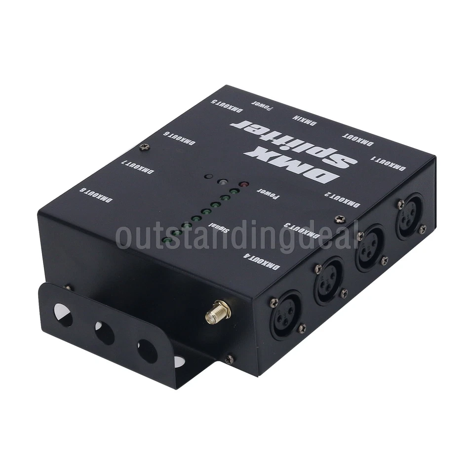 8-Channel DMX Splitter Signal Amplifier Wireless DMX512 Signal Splitter ot16 - Image 3 of 4