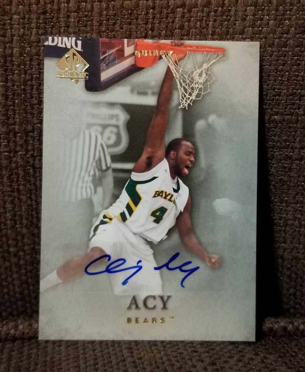 Autographed Quincy Acy 2012-13 SP Authentic Rookie RC Card #34 Baylor Bears