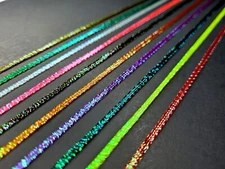 FLAT DIAMOND BRAID - Fly Tying Material - 15 COLORS - Body Flash - 2mm/6' - NEW!