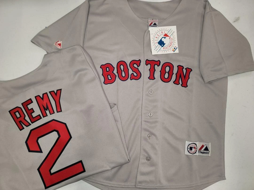 Men's Boston Red Sox Gray Road Jerry Remy Jersey - Bluefink