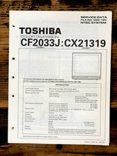Toshiba CF2033J CX21319 TV Service Manual Original 