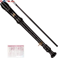 Eastrock Recorder Instrument German Style Soprano Recorder Brown 3 Pieces for