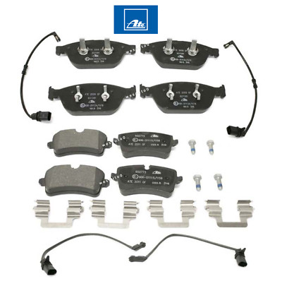 Front Brake Pad & Rear Brake Pad Set w/ Sensors OES for Audi A8 Quattro V6 V8