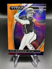 2021 PANINI CHRONICLES TITAN BASEBALL HA-SEONG KIM ROOKIE NEON ORANGE /17 FOTL 