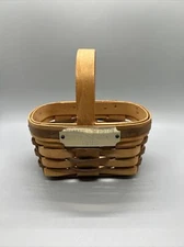 Delaware Basket First Edition 1995 Handmade USA Engraved Signed 1st Carnation 6”