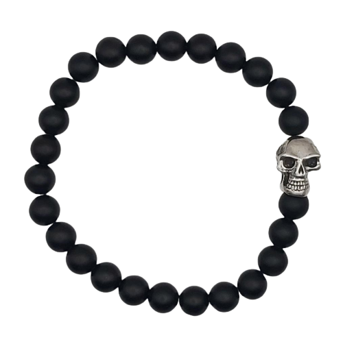 Vintage Erwin Pearl Lucky Skull Stretch Bracelet-9