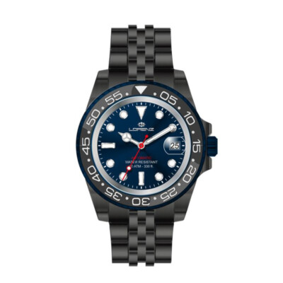 Lorenz Sport 26130BB Automatik Herrenuhr Edelstahl brüniert