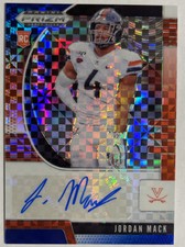 2020 Panini Prizm Draft Autograph Prizms Red White and Blue Jordan Mack 56/99