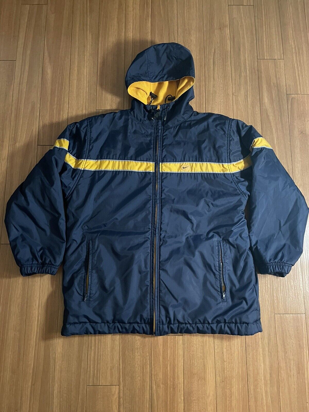 Early 2000s Nike Fleece Reversible Jacket Navy an… - image 5