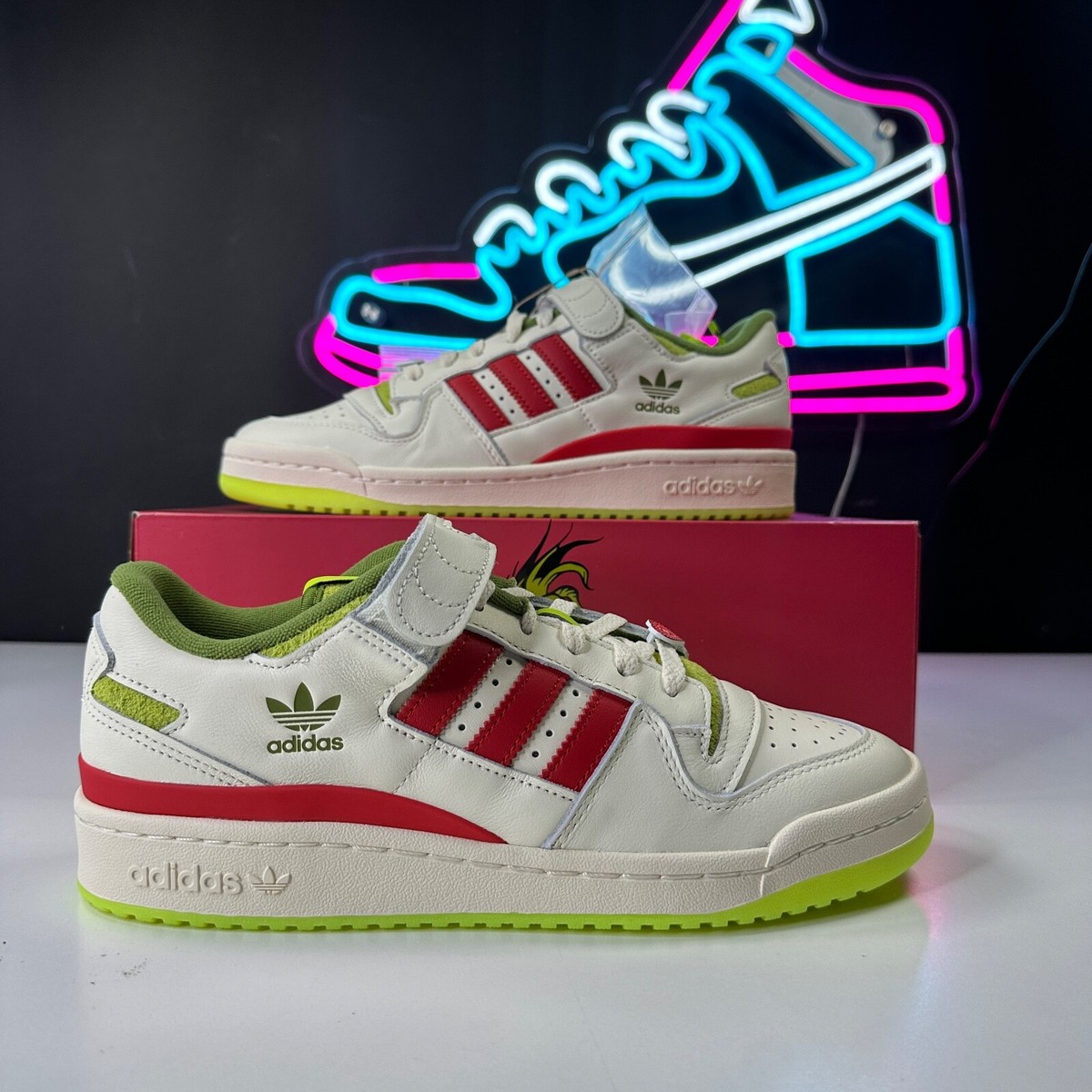 adidas gazelle silver green womens adidas Kid's The Grinch X adidas Forum Low "Green" Grade School