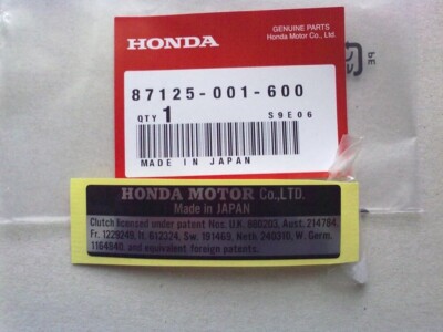 Original Honda Rahmen Aufkleber 87125-001-600 sticker