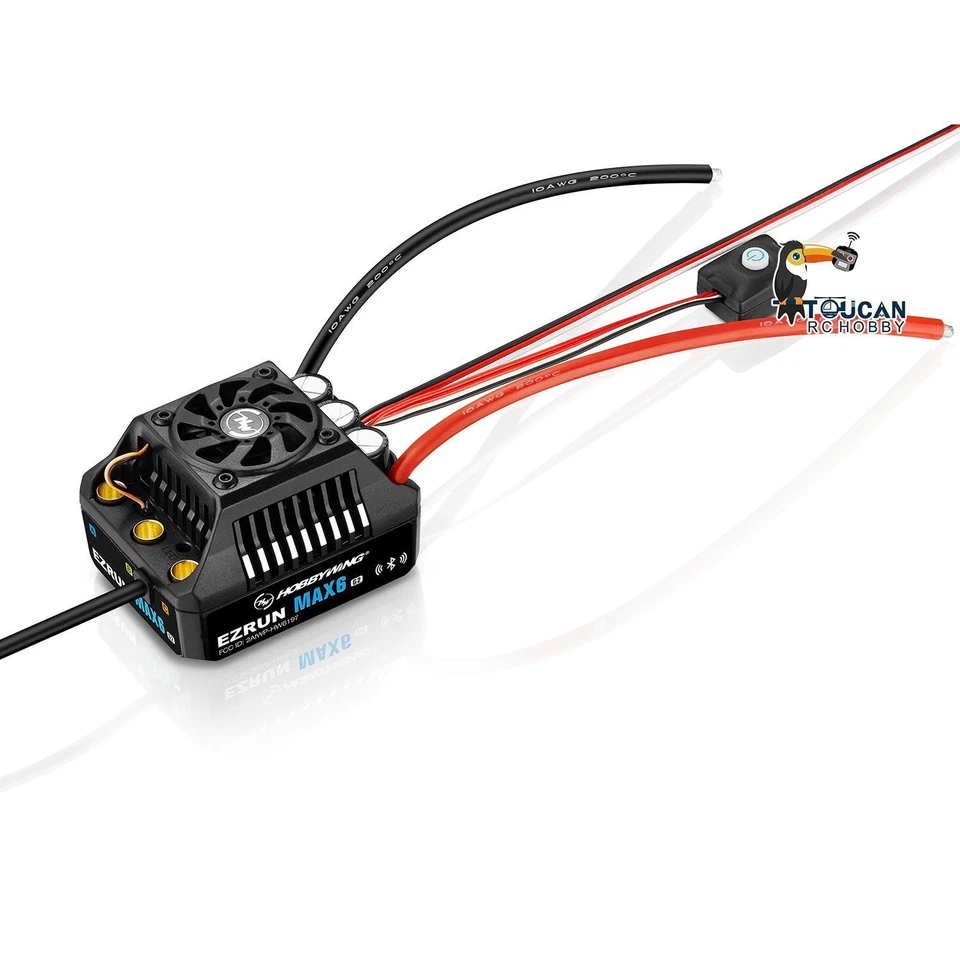 Hobbywing Waterproof Brushless ESC EZRUN MAX6 200A G2 for RC 1/6 1/7 Crawler Car - Image 4 of 4