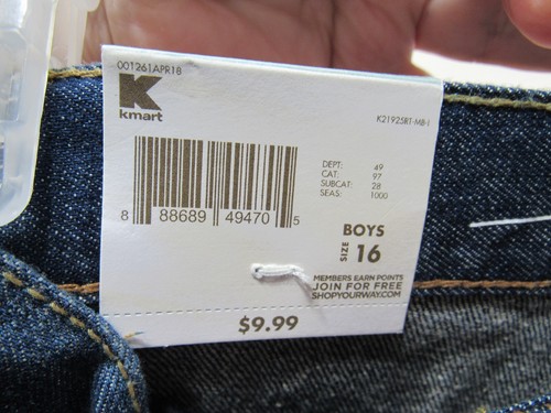New Boys Route 66 Jean Pants Size 16 Blue Straight Flat Front Pockets Adjustable - 第 3/5 張圖片