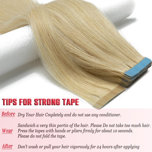 Tape In Real Human Remy Hair Extensions 60pcs 150G Full Head Skin Weft Balayage - Picture 14 of 48