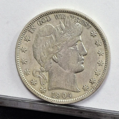 1904-O Barber Half Dollar - AU Details, Cleaned (#59611-L)