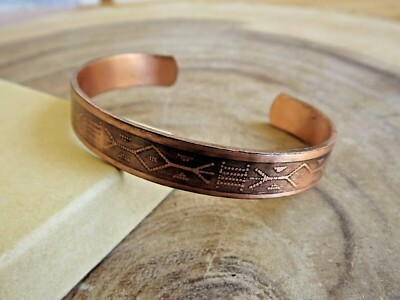 Pure Copper Bracelet Arthritis Therapy Healing Adjustable - Native American