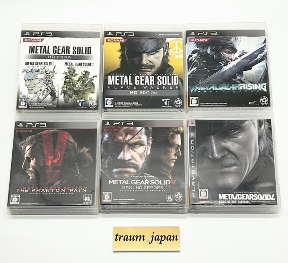 PS3 Lot 6 Metal Gear Solid 4 5 Ground Zeroes Rising HD Peace