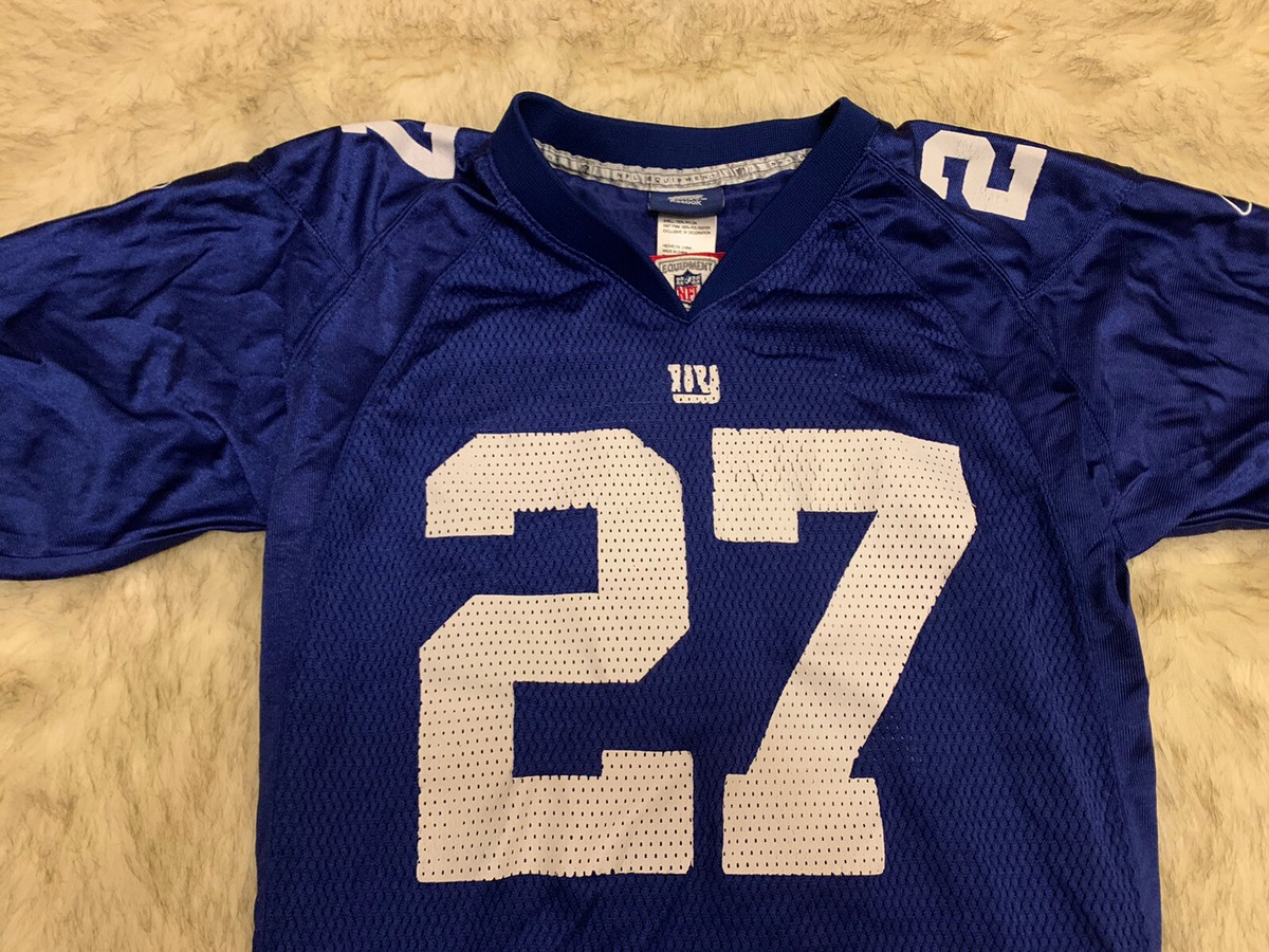 Boy's #27 Brandon Jacobs New York Giants Blue NFL Jersey
