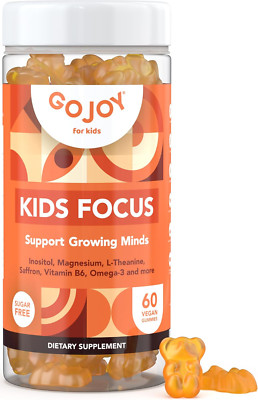 Kids Focus Gummies - 7-In-1 Focus & Attention Supplement for Kids & Teens W/I...