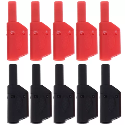 20x ummantelte voll isolierte Sicherheit 4 mm Stecker stapelbare Bananenstecker Steckverbinder USA - Bild 19 von 22
