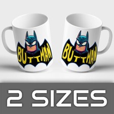BATMAN FUNNY MUG Cartoon Buttman coffee tea gift present
