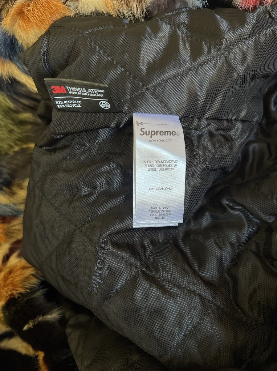 supreme jacket XL Brand New Faux Fur Bomber Multicolor supreme jacket XL Brand New Faux Fur Bomber Multicolor