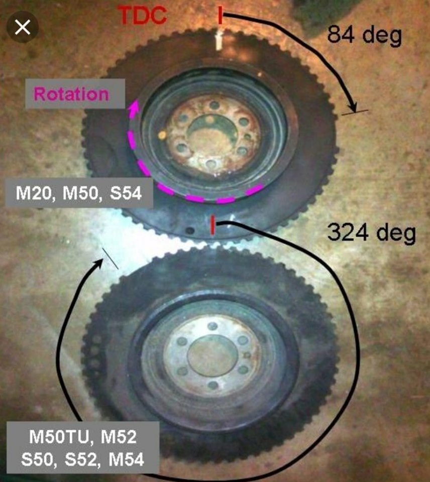 BMW E36 320i 325i 328i M50TU M52 Crankshaft Vibration Damper Harmonic