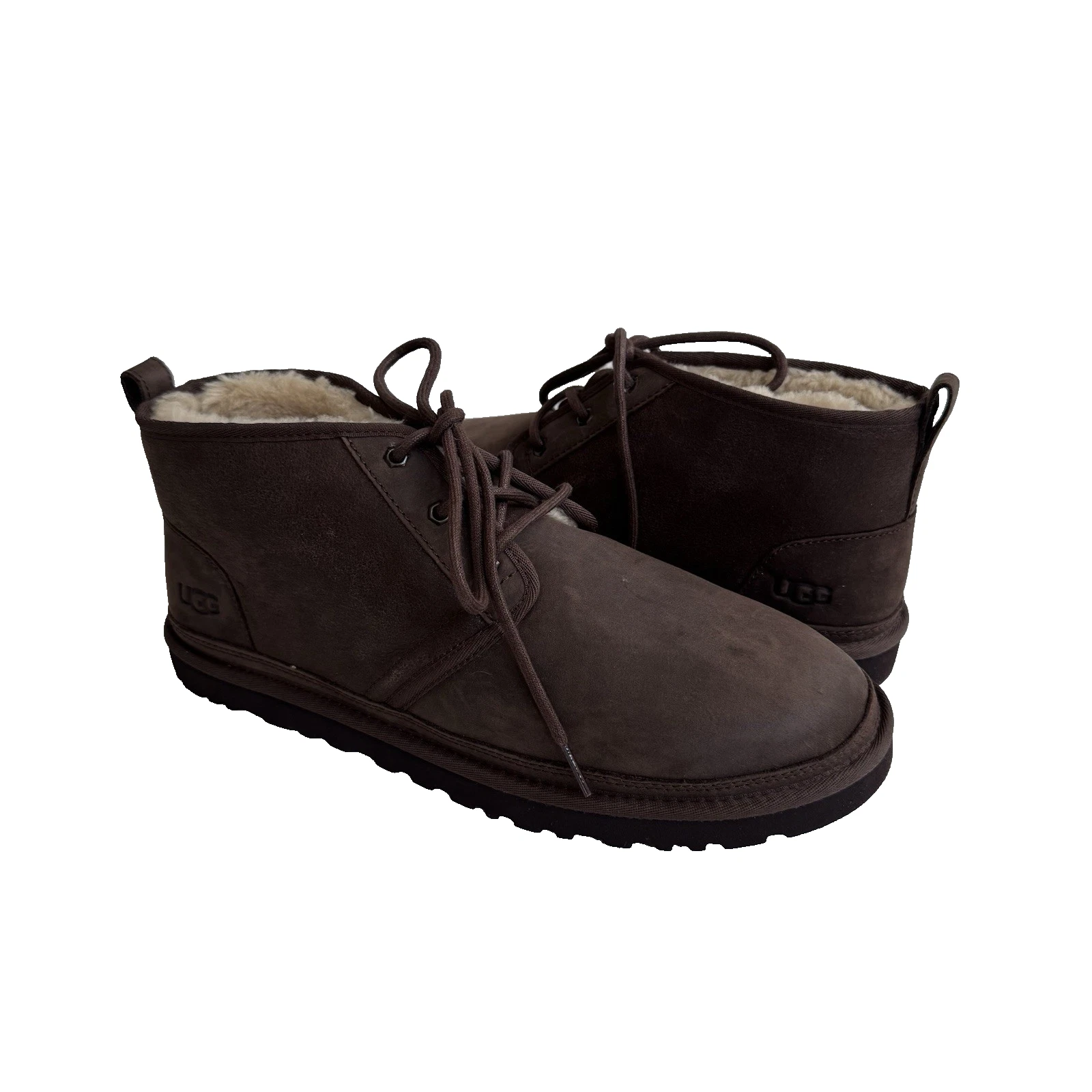 UGG MEN NEUMEL DISTRESSED BURNT CEDAR LEATHER SHOES US 13 / EU 46 / UK 12