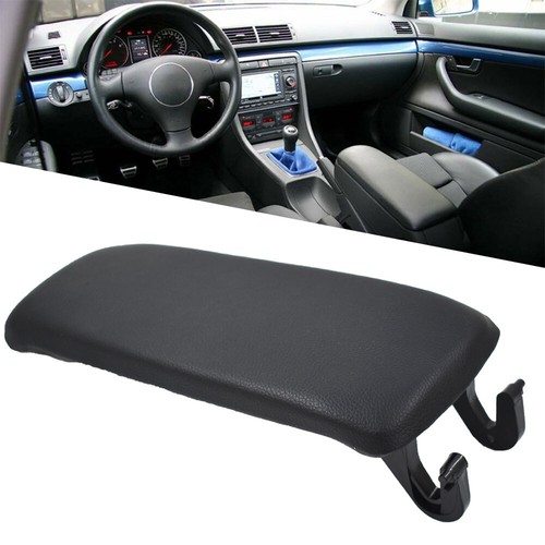 For 2004-2008 Audi A4 S4 B7 Leather Armrest Center Box Console Lid Cover Black - Picture 10 of 10