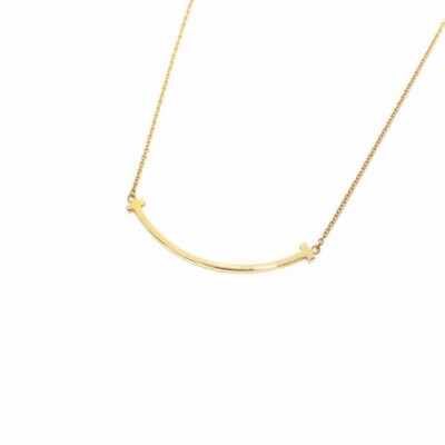 ティファニー　Tiffany スマイルペンダント Au750 K18 スモール Tiffany Co. T Smile Pendant Small Necklace Au750 K18 Yellow