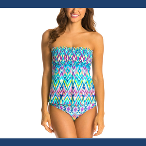 smocked tankini top