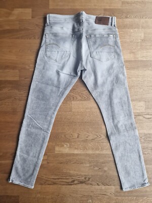 G-Star 3301 Tapered Jeans W38 L36 Fit Grau Hellgrau Neuwertig