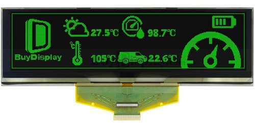 Green 5.5 inch Graphic OLED Display 