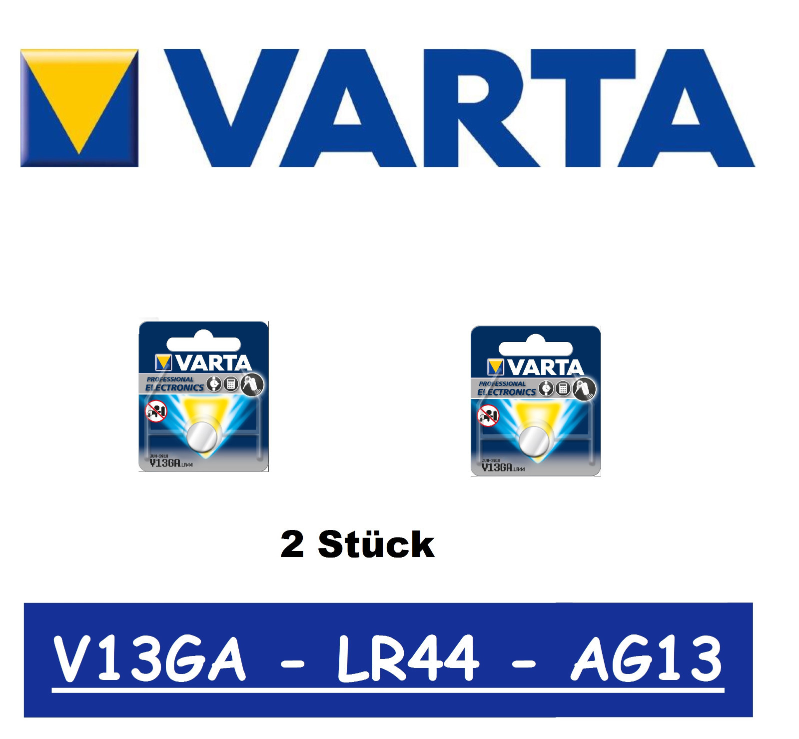 Knopfzelle Bulk Oder Blister Varta Batterie V13Ga 13Ga Ag13 Lr44  1-100Stück