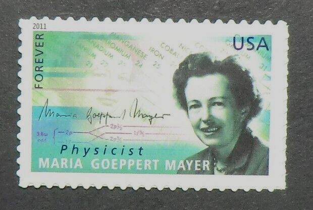 4543 MNH 2011 FCF Maria Goeppert Mayer Physicist atomic nucleus structure Nobel