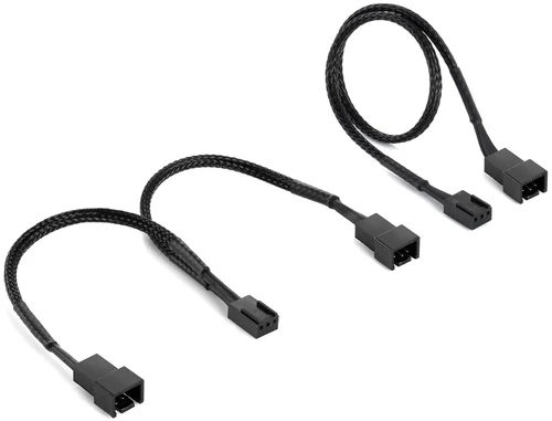 Fan splitter répartiteur Y 3 broches de 15 cm (1x femele vers 2x mâle) +Rallonge