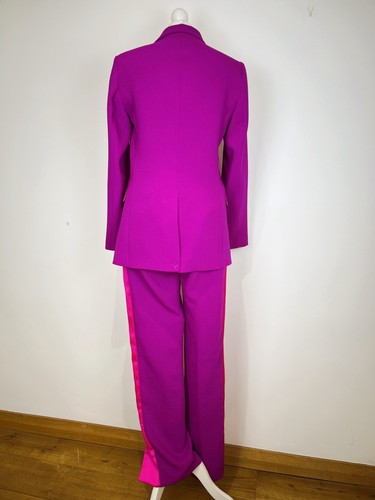 JIGSAW Pink Tuxedo Blazer Jacket (UK8) and Wide-Leg Trouser (UK10) Suit RRP£400 - Picture 17 of 22