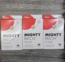 3 X Mighty Patch Original from Hero Cosmetics 36 Count (Total 108) Exp 03/2027