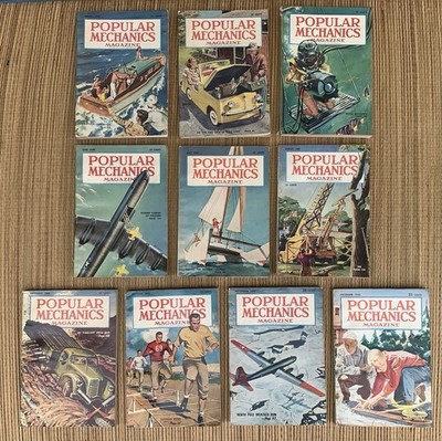 1948 Popular Mechanics Magazine 10 Issues March - December Vintage Americana