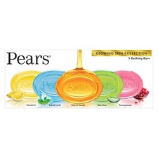 Barra de baño de glicerina para peras, paquete de variedad, 125 g * 5, pura y suave, suave y fresca, aloe
