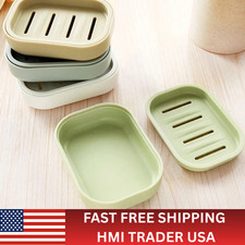 1pc Double Layer Soap Dish Portable Drain Soap Holder Box - Portable Soap Rack
