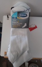 Dr. Scholl's Diabetes Circulatory Low Cut Socks Big Tall 6 Pairs White 13-15